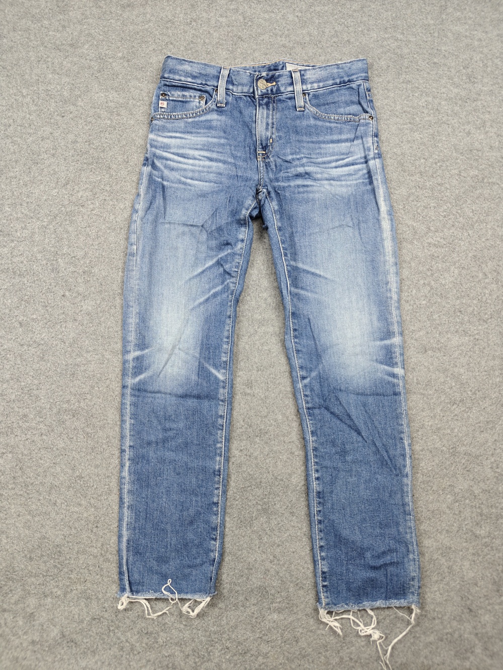 Adriano Goldschmied Jeans Womens 27 Blue Boyfriend Slim Distressed Light Wash